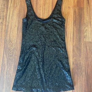 Sequins Scoop Neck Dress